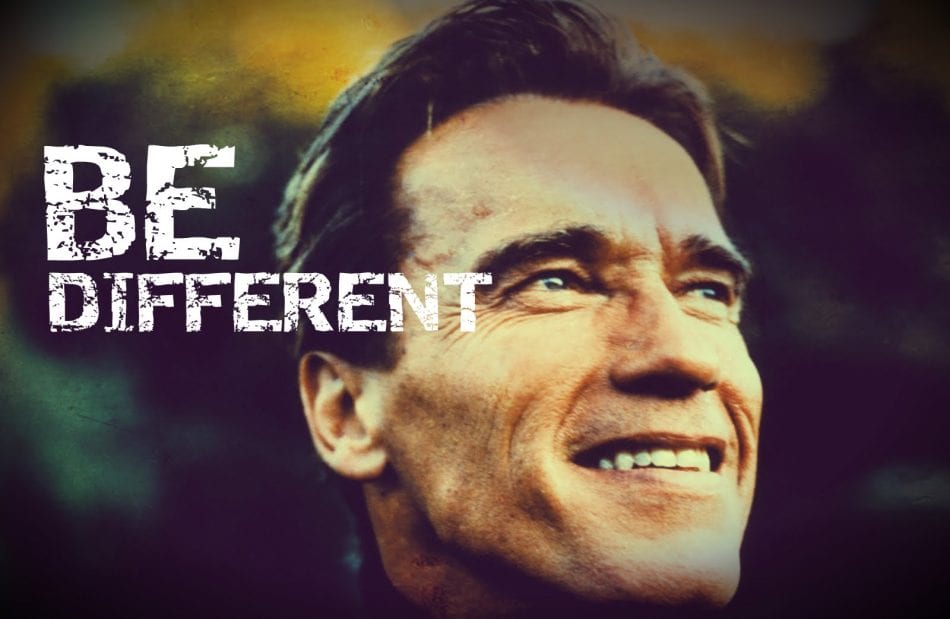 A close up of Arnold Schwarzenegger