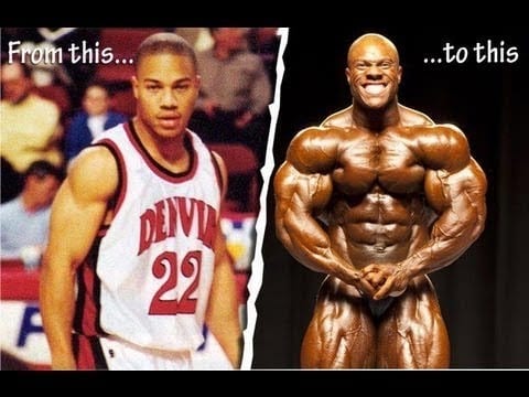 Phil Heath transformation posing for the camera
