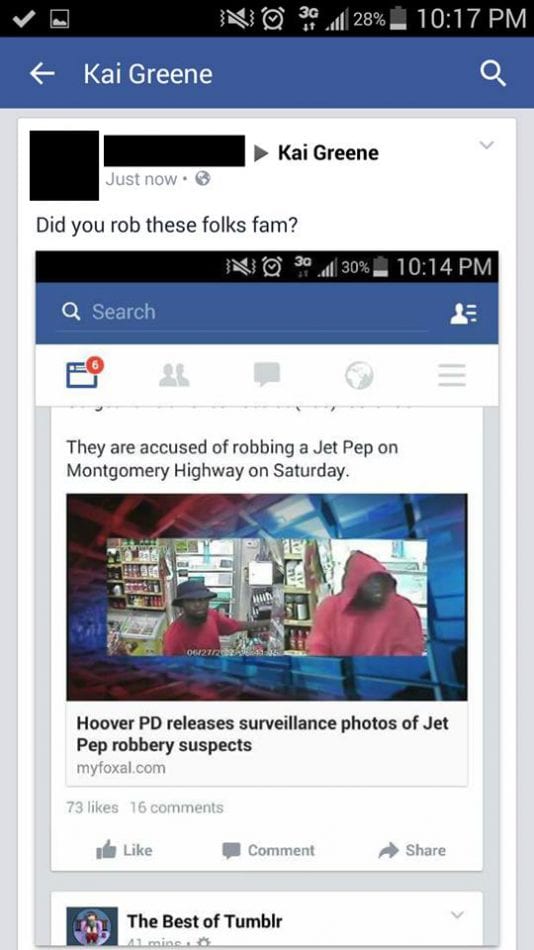kai greene accused of robbery