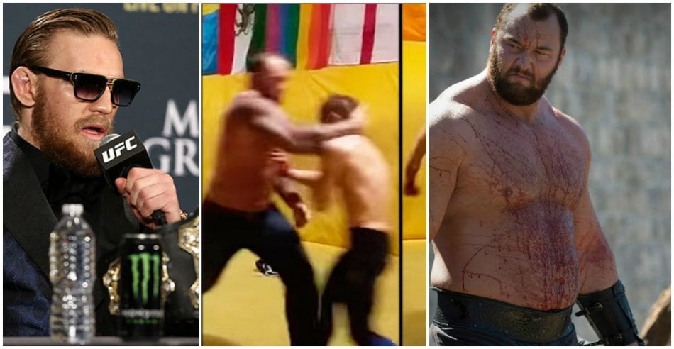 Watch UFC Star Conor McGregor Fight Strongman Hafthor Bjornsson