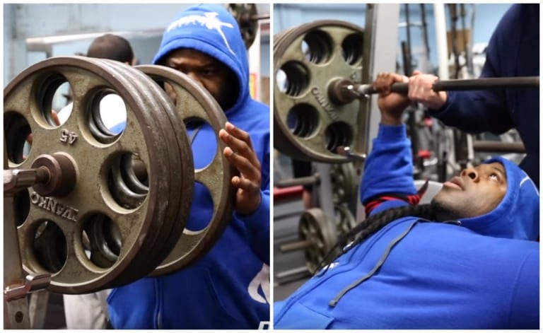 Kai Greene goes through his warrior chest workout