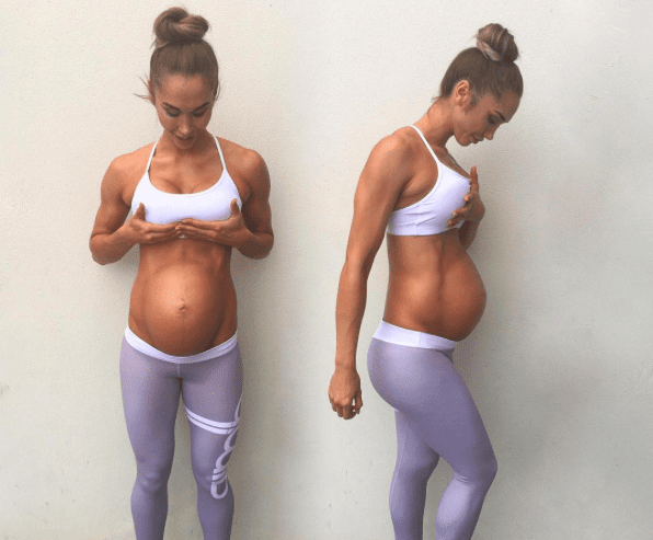 pregnant fitness model