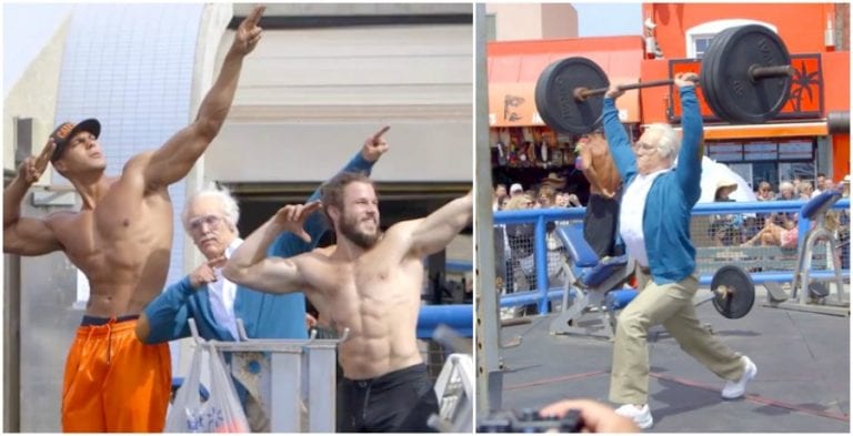 crossfit competitor dressed as a grandpa