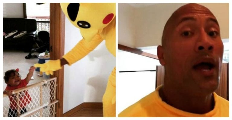 the rock as picachu