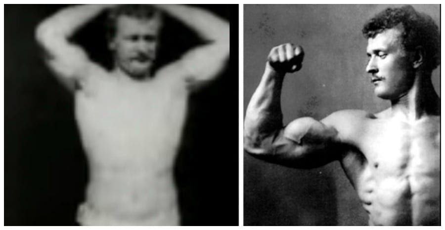 A close up of Eugen Sandow