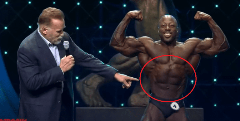 arnold asking for a vacuum pose