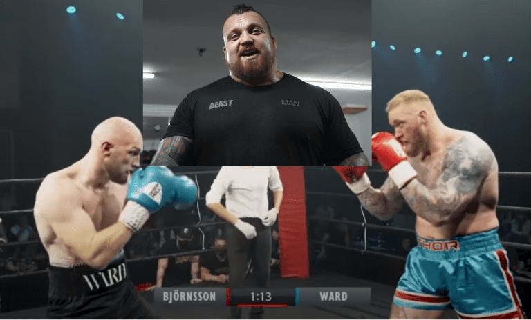 Eddie hall roasting hafthor for not landing a punch against steven ward