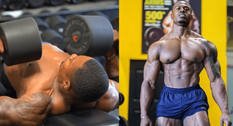 Simeon panda dumbbell press