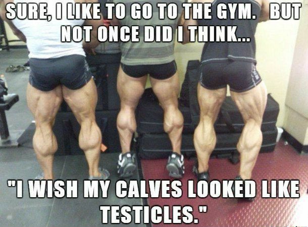 gym meme calf