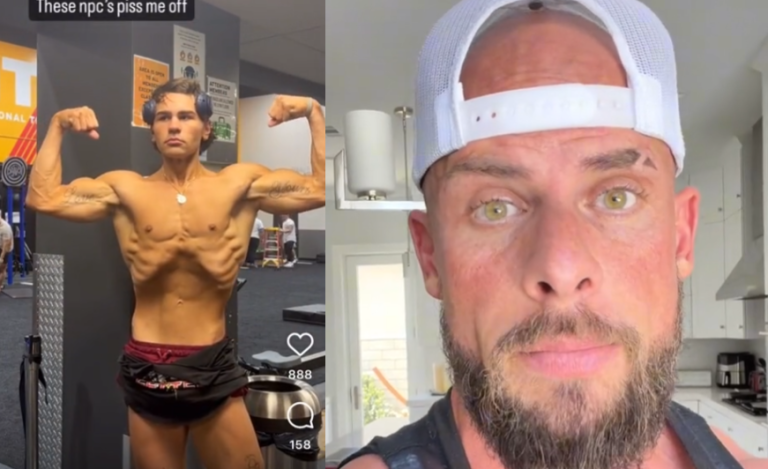 Joey swoll reacts to huge lifter flexing
