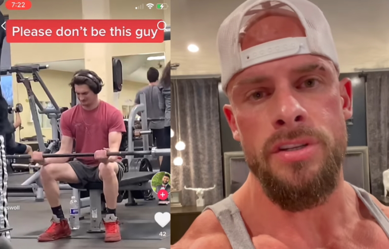gym bully forearm curls makes fun of
