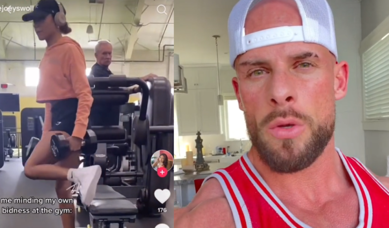 joey swoll responds to woman who accuses a older guy of staring at her.
