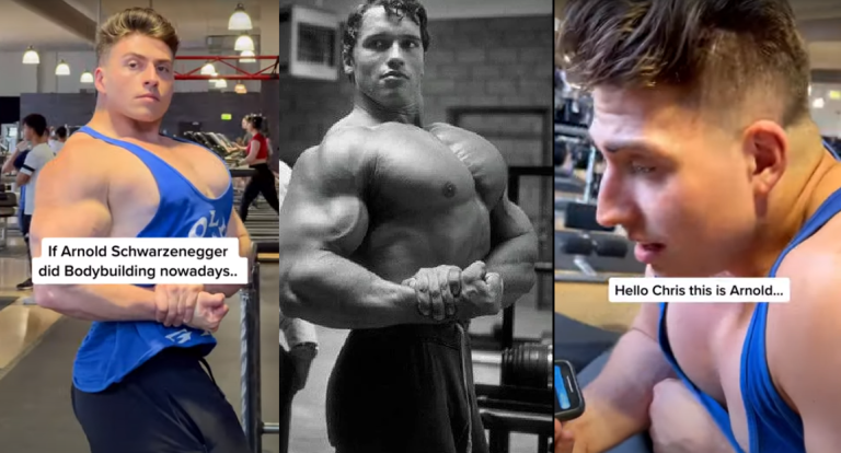 tiktoker imitating arnold