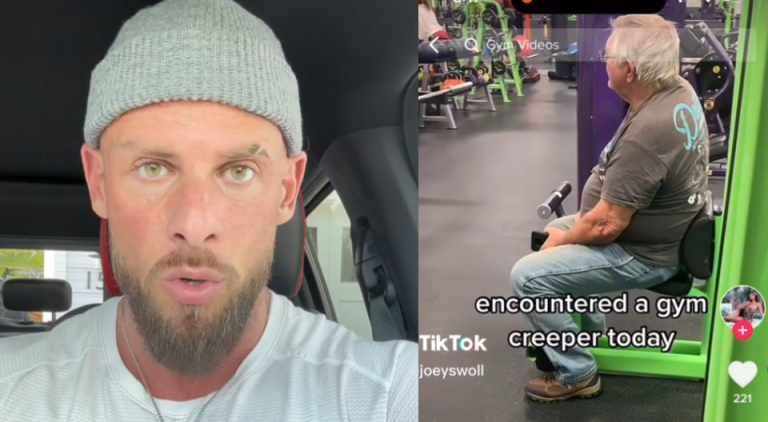 woman calls man gym creep