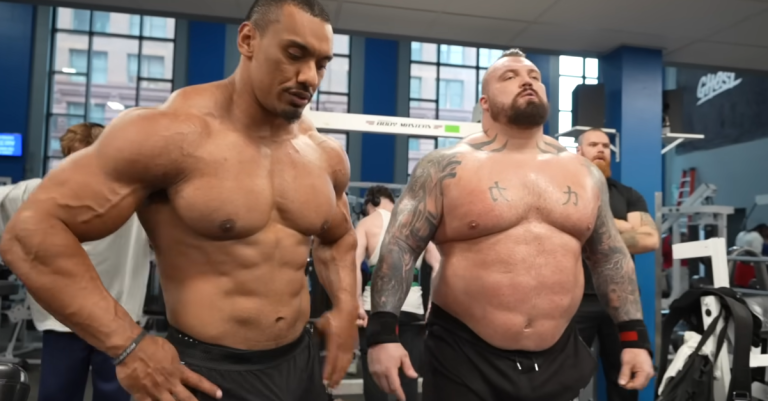 larry wheels and eddie hall shoulder workout