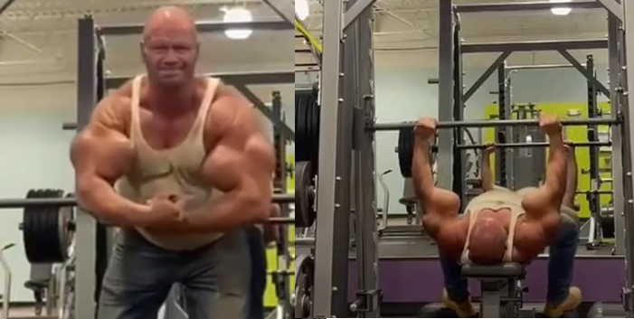synthol bench presser in smith machine