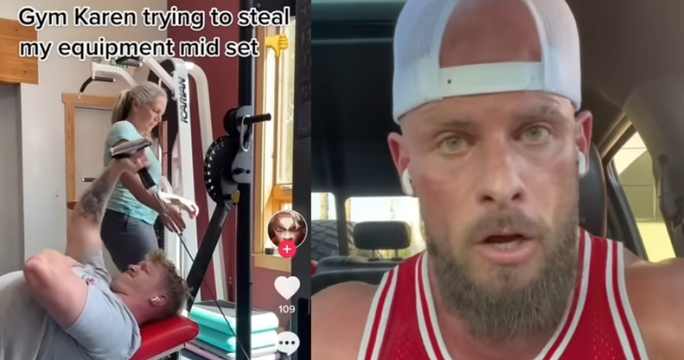 joey swoll roasts a huge bodybuilder that calls a woman a gym karen