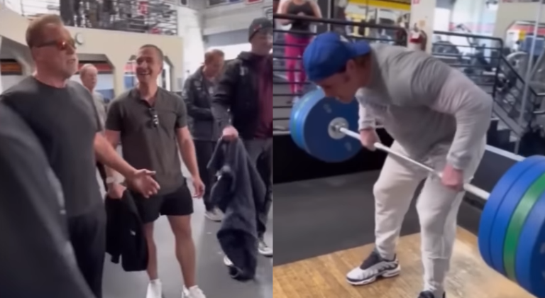 mike o hearn impresses arnold schwarzenegger