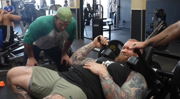 mike o hearn teaches hafthor how to train legs