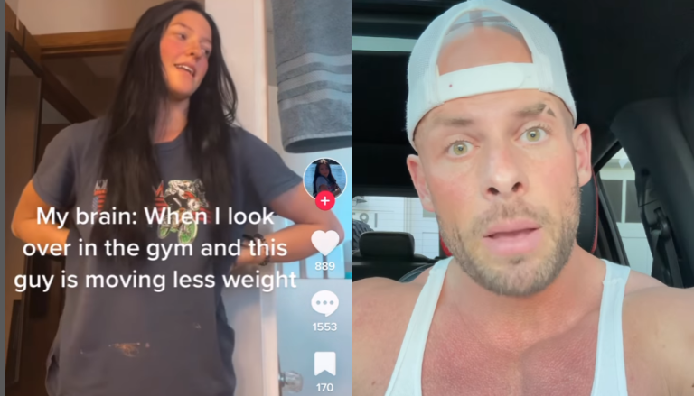 woman influencer makes fun of weak men