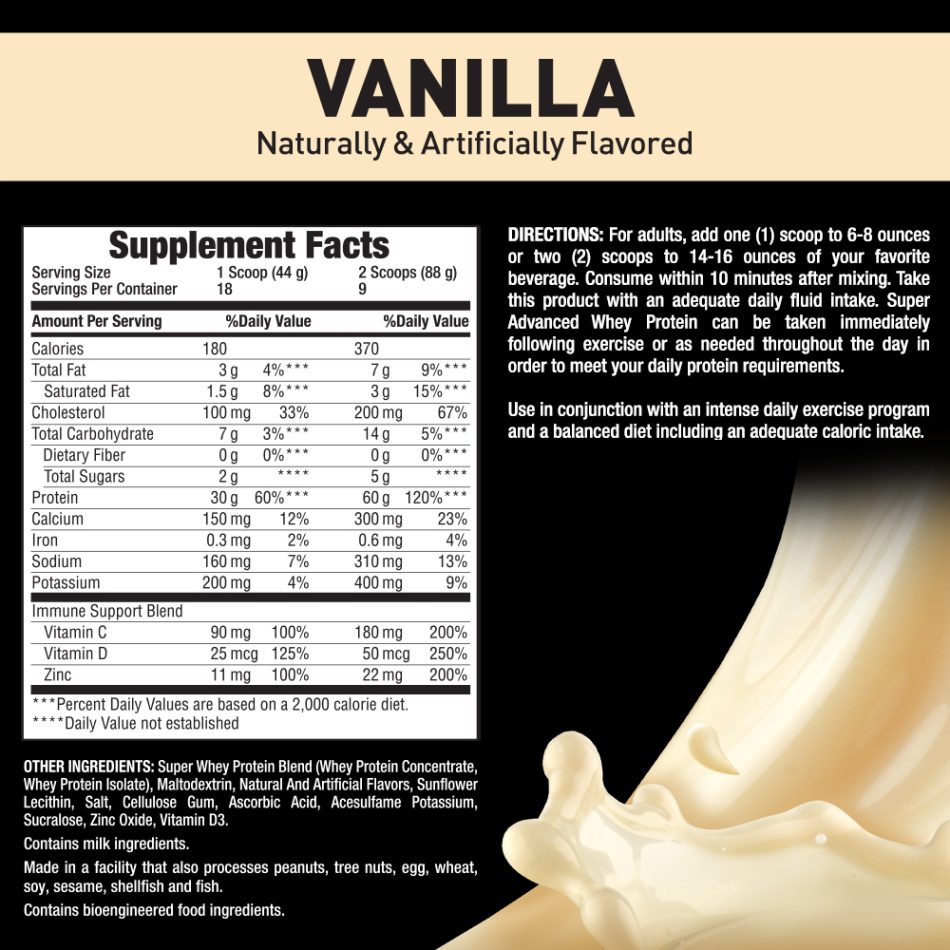 Ingredients and benefits of Body Fortress Super Advanced Whey Protein