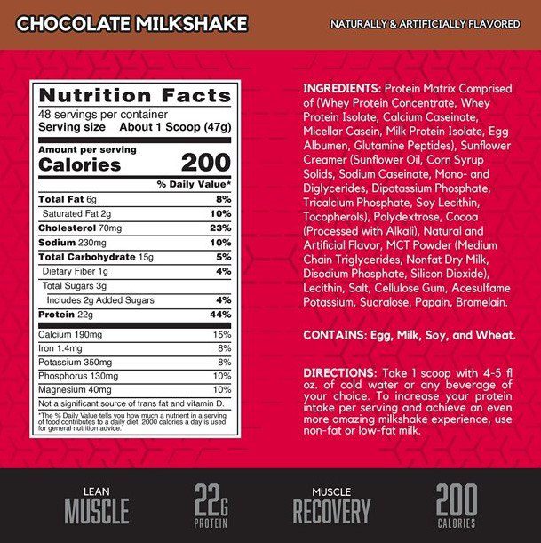 ingredients in bsn syntha-6 protein