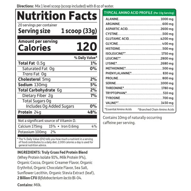 ingredients in Garden of Life SPORT Whey Protein